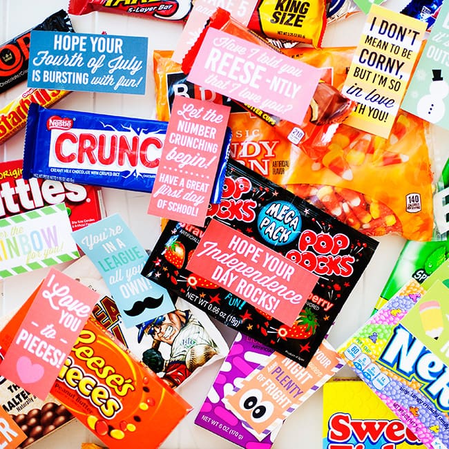 Holiday Candy Bar Gift Tags - 91
