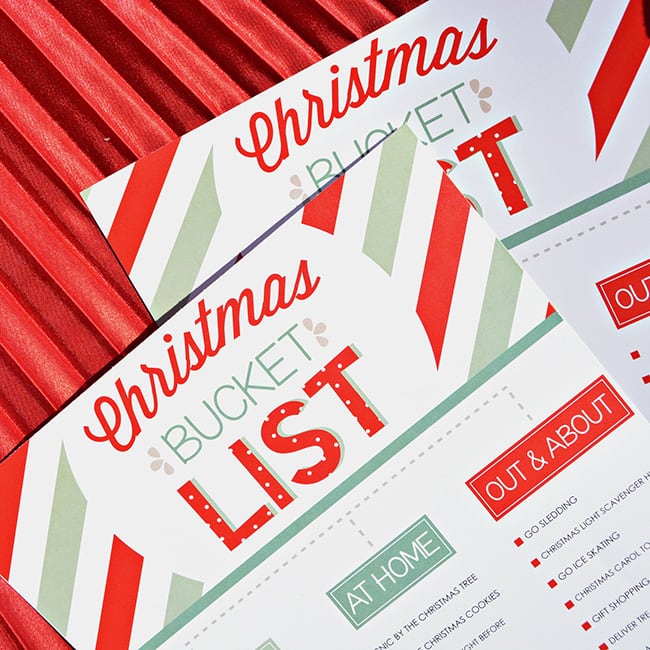 Printable Family Holiday Bucket Lists - 56