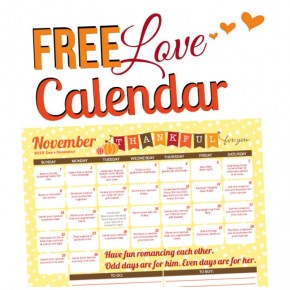 2015 November Love Calendar