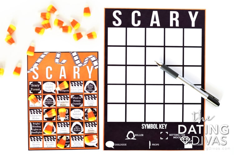 Scary Movie Bingo Notes Card