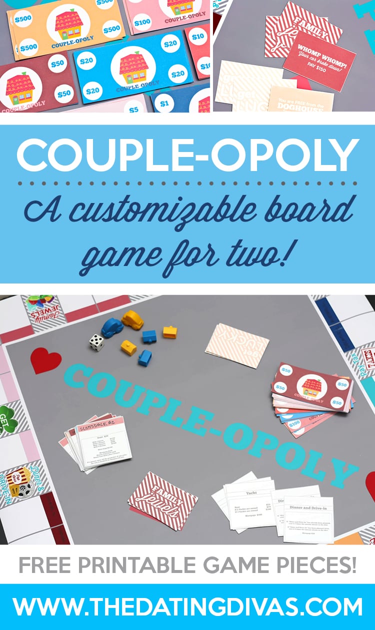 Customizable Game Couple Opoly The Dating Divas