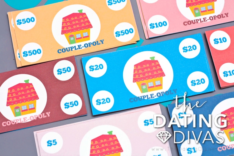 Printable money for couple-opoly.