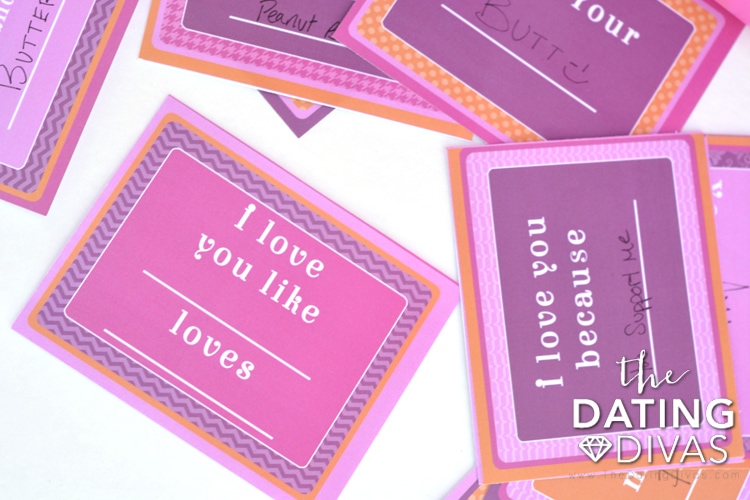 Funny and sweet fill-in-the-blank Valentine's Love Notes!