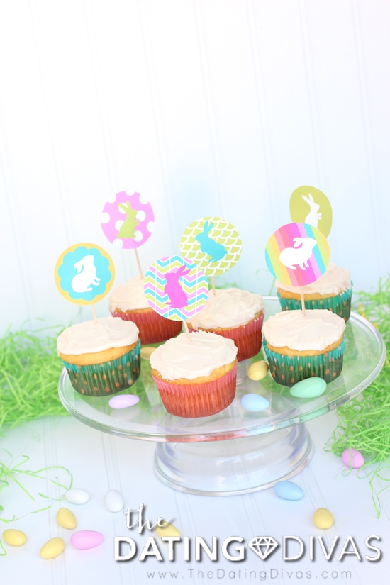 Free Printable Easter Cupcake Toppers