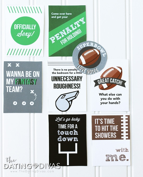 Super Bowl Party Pack Football Love Notes