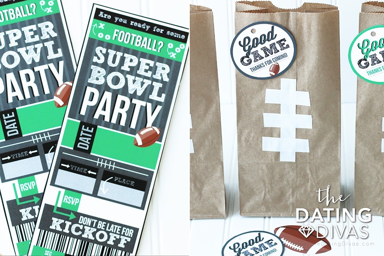 Super Bowl Party Pack Gift Bags