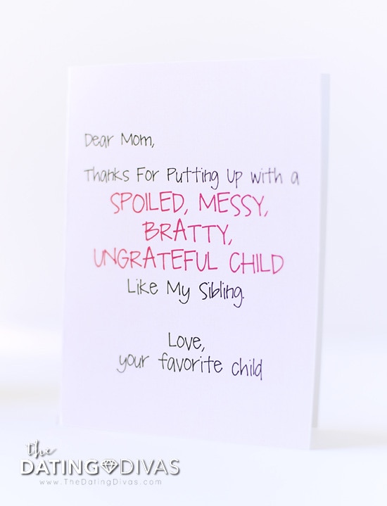 5 Funny Mother's Day Cards - From The Dating Divas 5 Funny Mother's Day Cards - From The Dating Divas