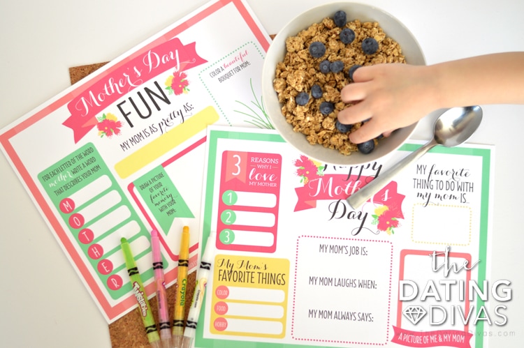 Free Printable Mother's Day Placemats