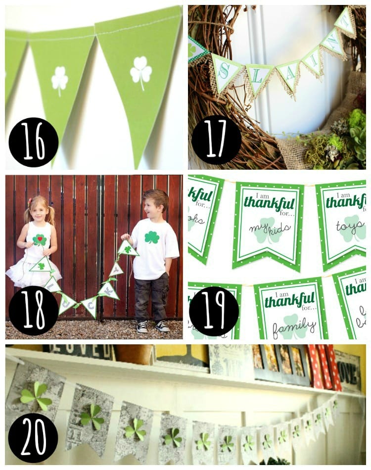 5 St. Patrick's Day Banners printables