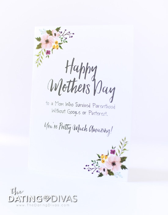 Hilarious FREE Printable Mother's Day Cards from The Dating Divas