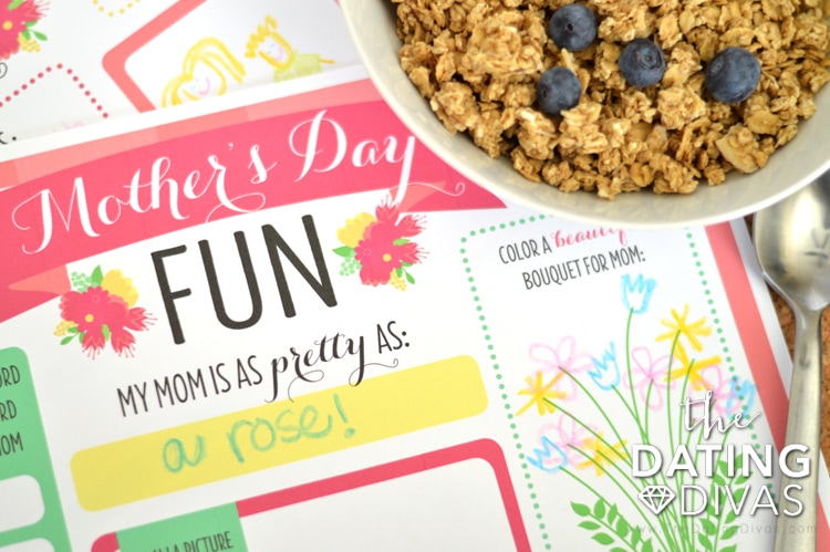 Mother's Day Printable Coloring Placemats