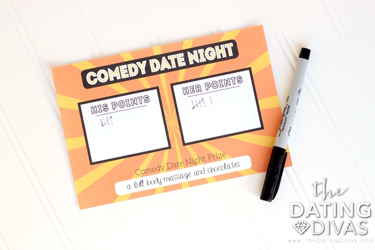 Comedy Date Night Scorecard