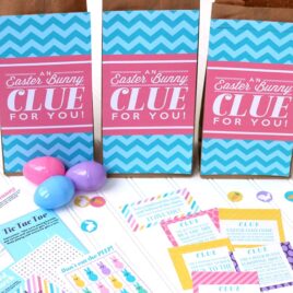 clue bags for easter scavenger hunt