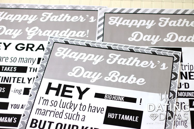 Free Father's Day candy gram template