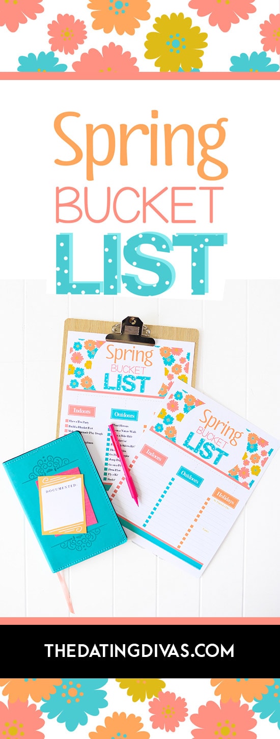 Free Printable Family Spring Bucket List from The Dating Divas