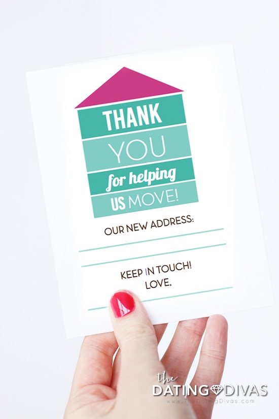 Moving Tips - Moving Thank You Cards