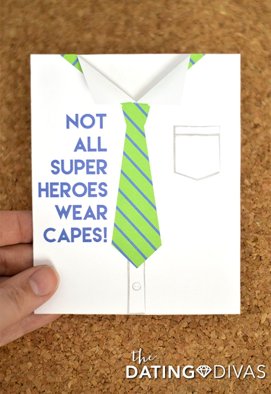 Free Father's Day Printable Tie Card