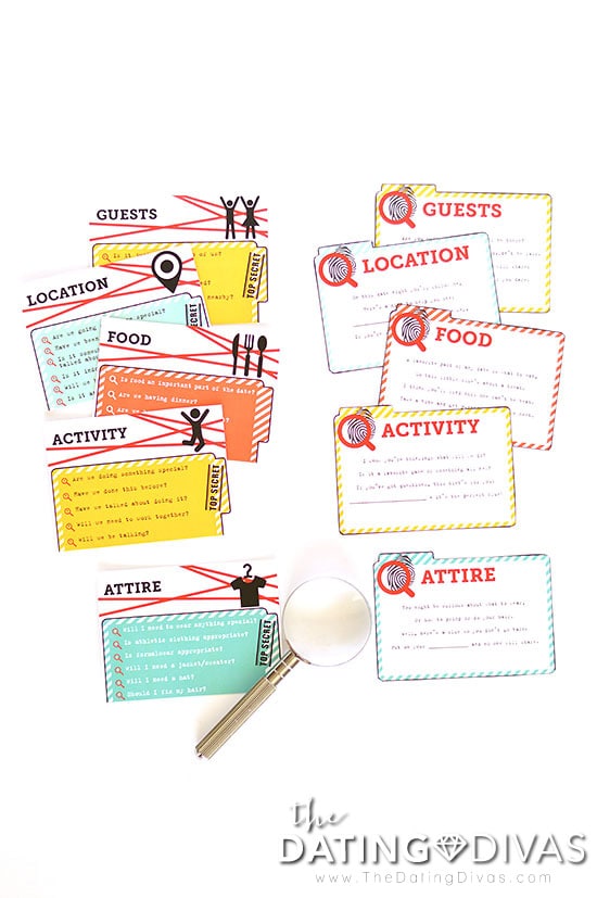 Mystery Date Clue Cards