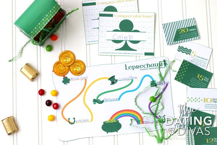 St. Patrick's Day Exercise Treasure Hunt Map