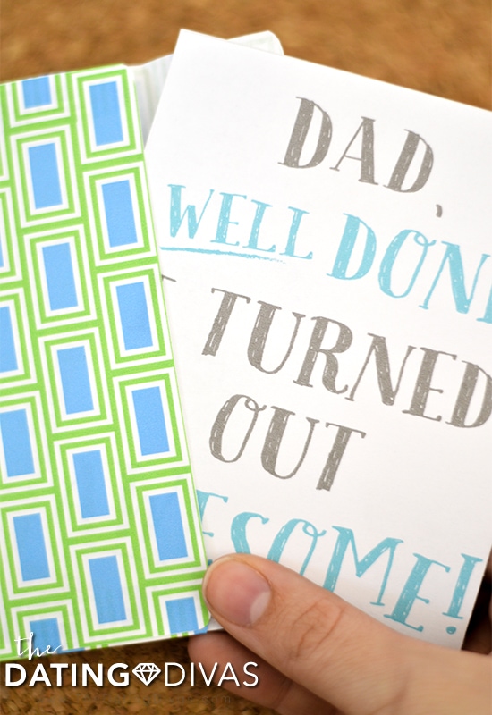 Fathers Day printable card DIY