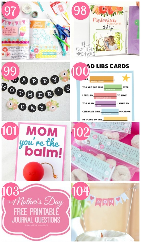 Mother's Day Printables Gift Ideas