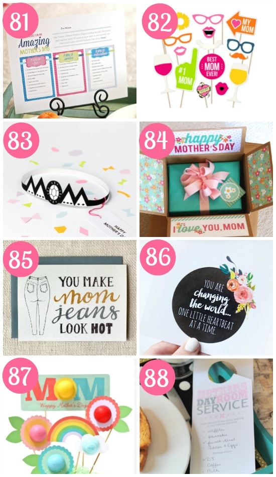 Printable Mother's Day Ideas