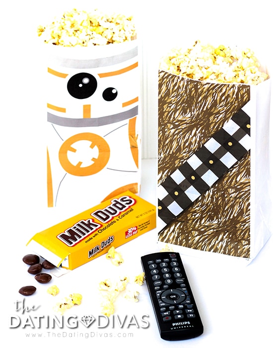 Star Wars Movie Date Printable Popcorn Bags