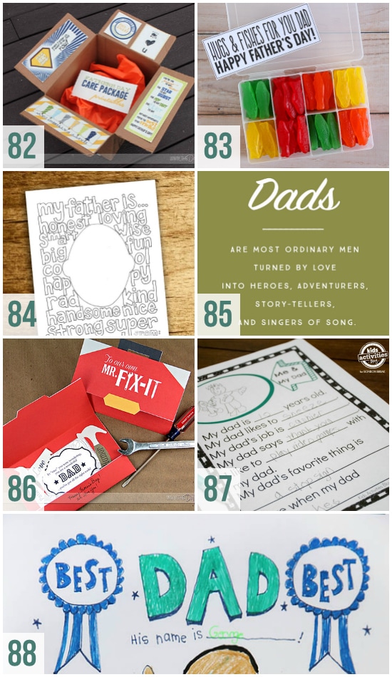 Printable Ideas for Father's Day