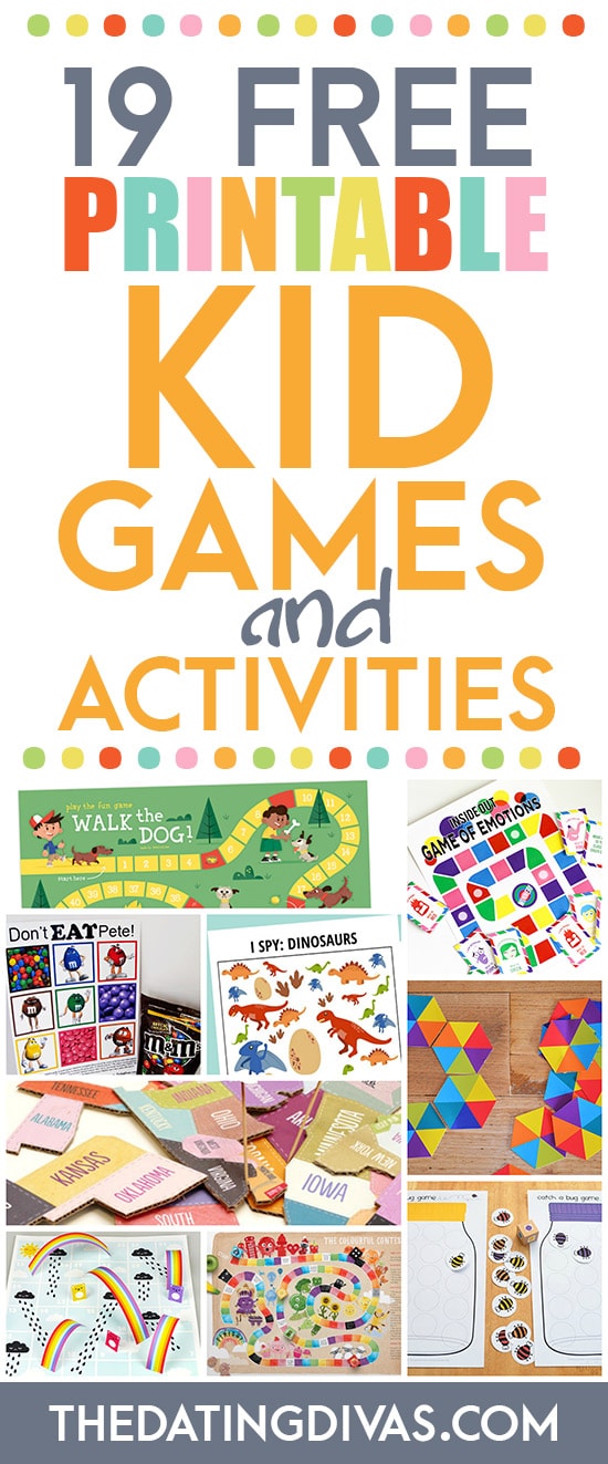 Free Activites and Printable Games for Kids