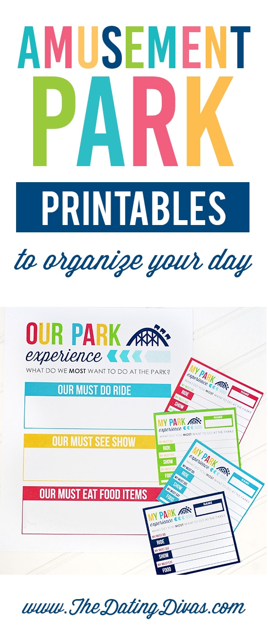 Amusement Park Organizer Printables