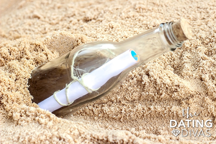 Beach Date Message in a Bottle