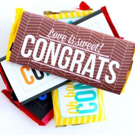 Free Printable "Congrats!" Candy Bar Wrappers