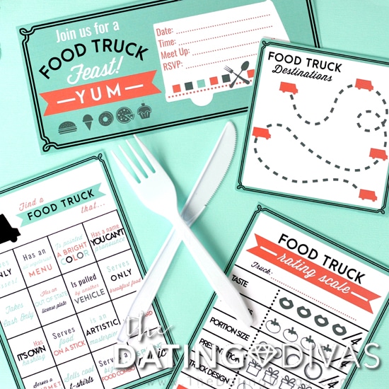 Food Truck Date Night Free Printables