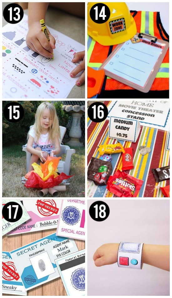 Free Pretend Play Printables for Kids