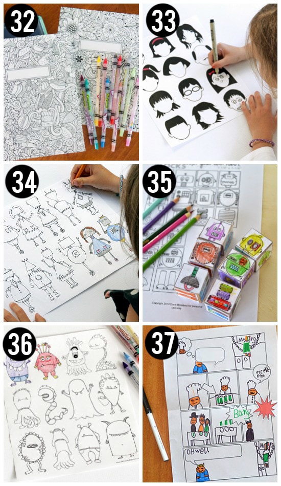 Coloring and Drawing Free Printables for Kids