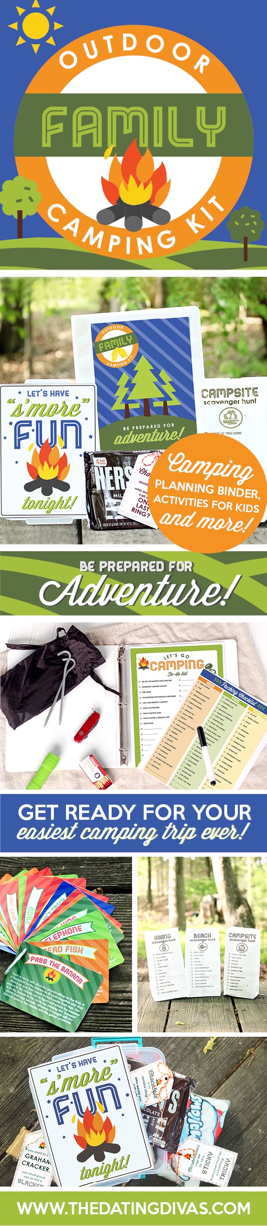 In LOVE with this family camping trip kit! Makes it so easy to stay organized and take advantage of all the perks of camping with your kids! #TheDatingDivas #CampingTrip #Camping