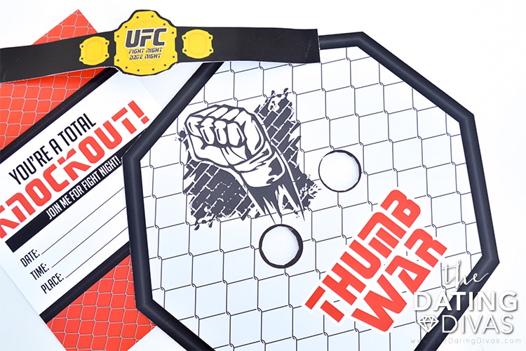 Enjoy a fun thumb war with this UFC fight night date night printable.