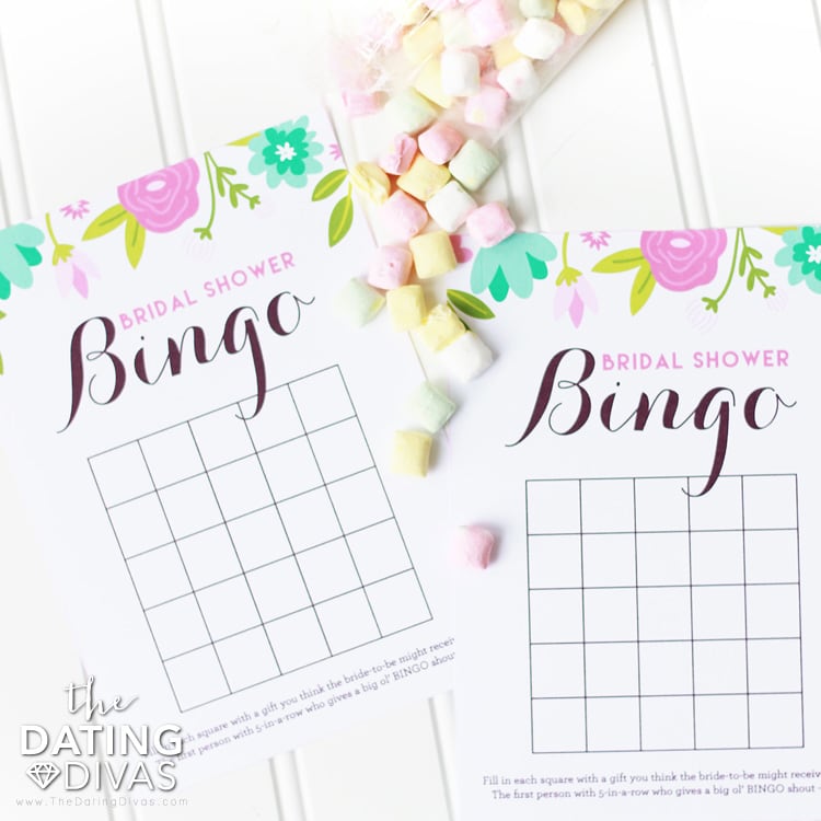 Bridal Shower Printables Bingo Cards