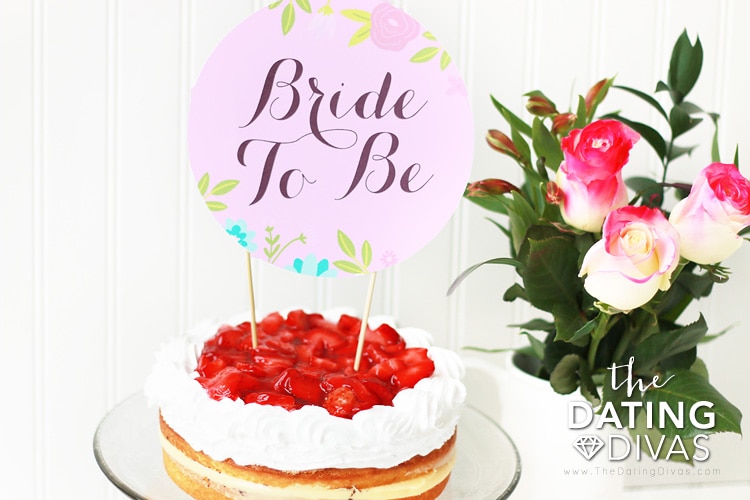 Bridal Shower Printables Cake Topper