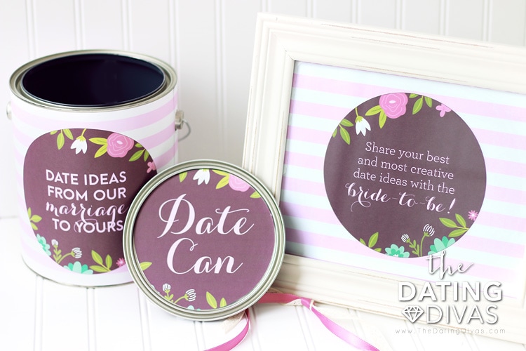 Bridal Shower Printables Date Ideas Can