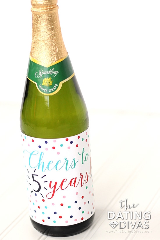 Personalized Bottle Label Anniversary Idea