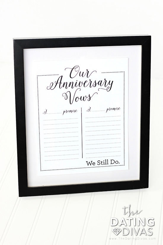 Vow Renewal Anniversary Idea