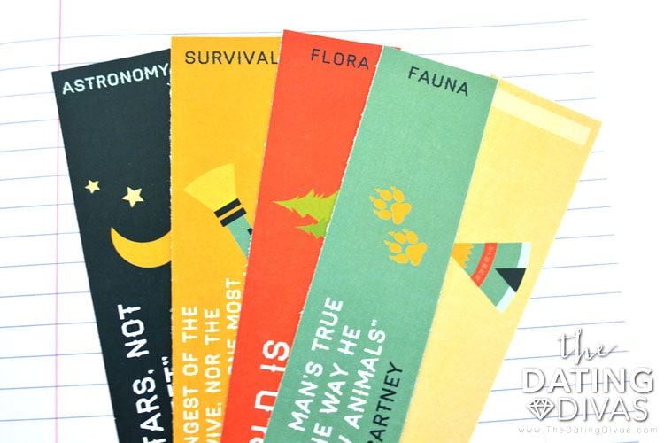 Kids Camp labels for journal organization.