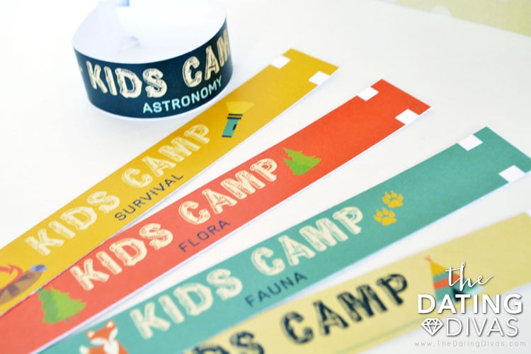 At home kids camp wristbands are the perfect choice!