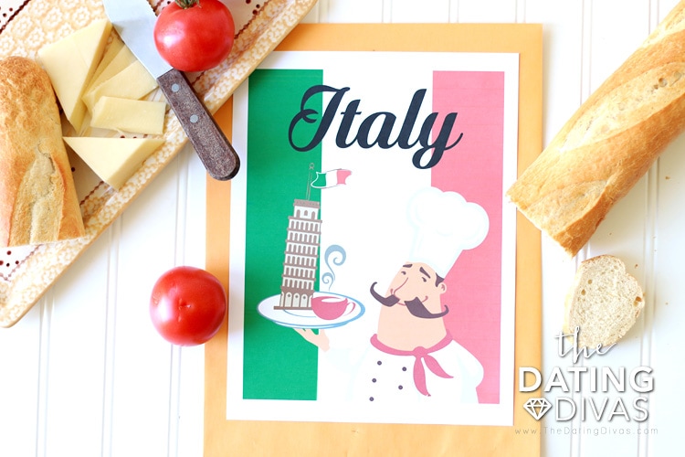 Italy Themed Date Cover