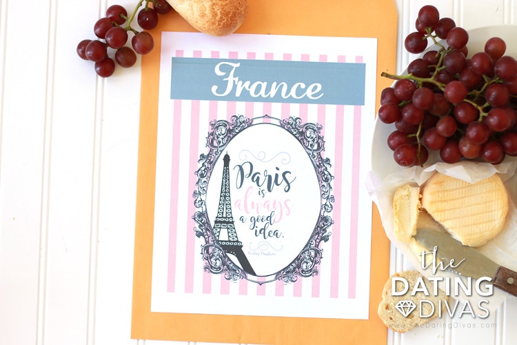 France Themed Date Invitation