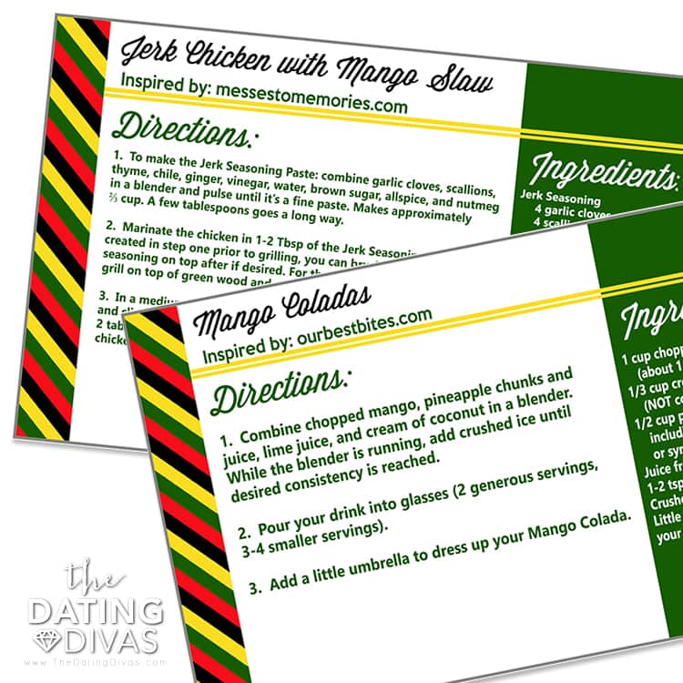 Jamaica Recipe Cards