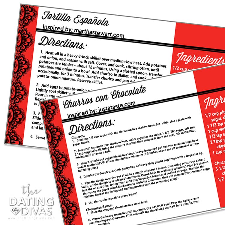 Spanish Recipe Cards