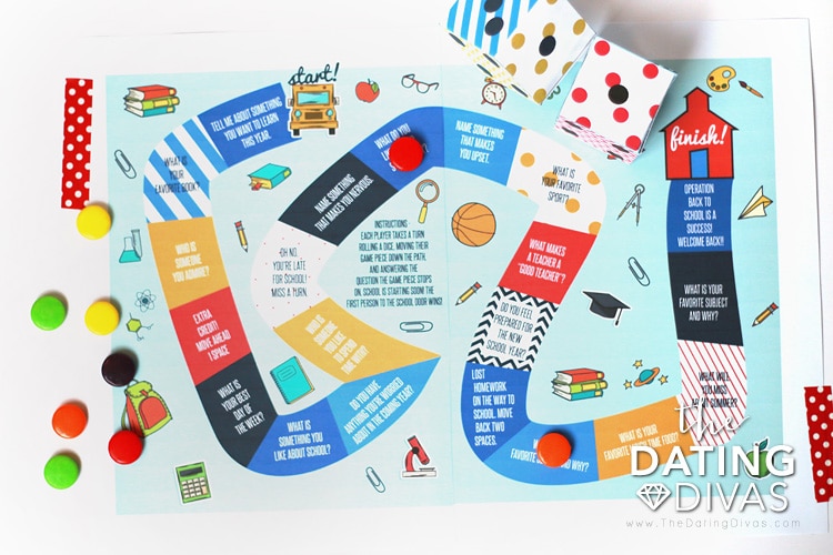 Back To School Shopping Date Board Game