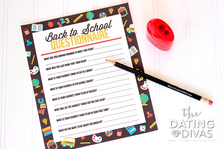 Back to School Questionnaire
